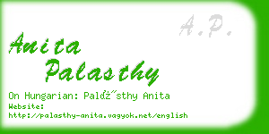 anita palasthy business card